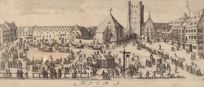 Zima: plac apelowy, ok. godz. 16281629. autorstwa Wenceslaus Hollar