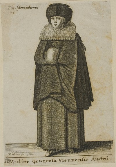 Kobieta z Wiednia autorstwa Wenceslaus Hollar