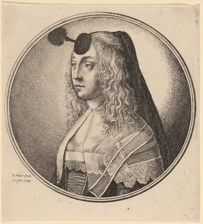 Kobieta z Antwerpii autorstwa Wenceslaus Hollar