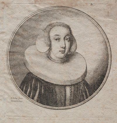 Kobieta z kryzą z kamienia młyńskiego autorstwa Wenceslaus Hollar