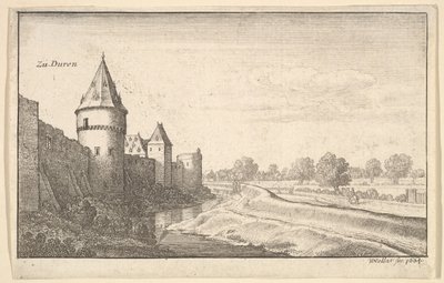 W Düren, z „Widoków europejskich” autorstwa Wenceslaus Hollar