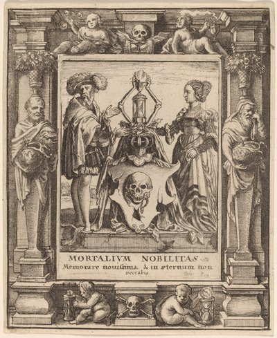 Herb śmierci autorstwa Wenceslaus Hollar after Hans Holbein the Younger after Abraham van Diepenbeeck