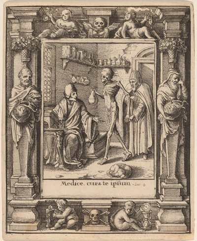 Lekarz autorstwa Wenceslaus Hollar after Hans Holbein the Younger after Abraham van Diepenbeeck