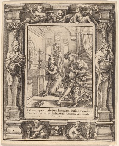 Siostra zakonna autorstwa Wenceslaus Hollar after Hans Holbein the Younger after Abraham van Diepenbeeck