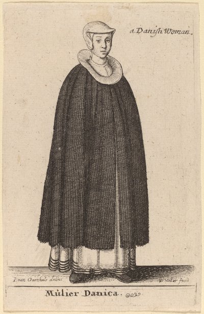 Duńska kobieta autorstwa Wenceslaus Hollar after Hendrik J. van Craenhals