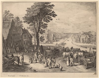 Kanał autorstwa Wenceslaus Hollar after Pieter Brueghel the Younger