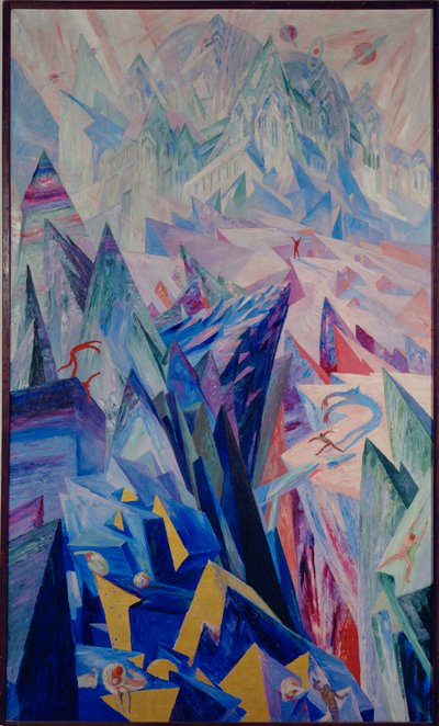 Ścieżka geniuszu (olej na płótnie) autorstwa Wenzel Hablik