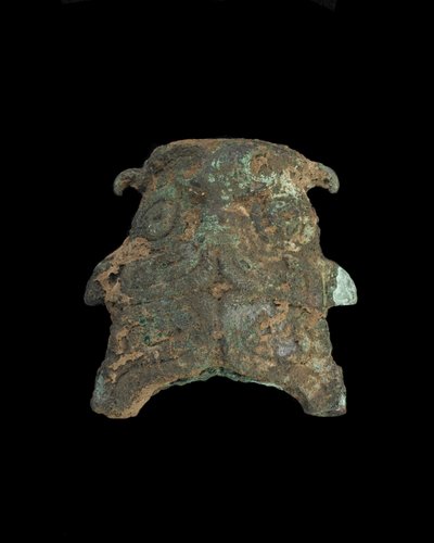 Ornament: groteskowa maska zwierzęca (brąz) autorstwa Western Zhou Dynasty Chinese School