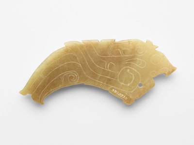 Wisiorek w formie ptaka, jeden z pary, ok.1050-ok.950 pne (nefryt, nefryt) autorstwa Western Zhou Dynasty Chinese School