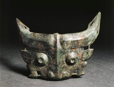 Maska rytualna przedstawiająca Taotie, Chiny, zachodnia dynastia Zhou autorstwa Western Zhou Dynasty Chinese School