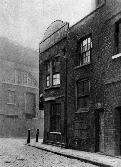 Tawerna „Anchor” na rogu Bankend i Bankside, Londyn, 1926-1927. autorstwa Whiffin