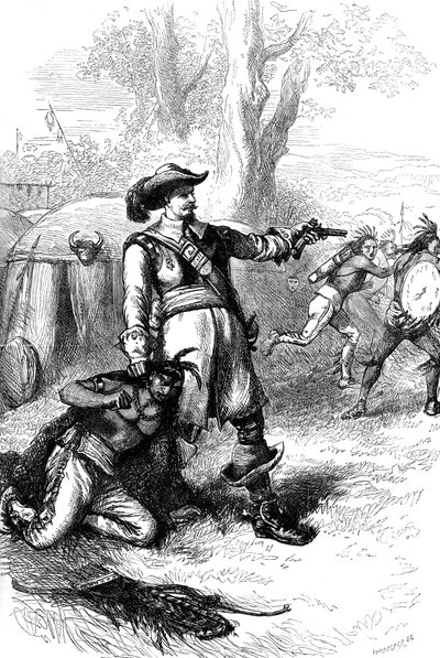 Pułkownik Atherton i Indianie, ok. 1880 r. autorstwa Whymper