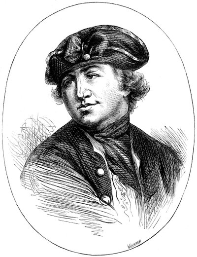 Komandor Robert Hopkins, dowódca marynarki amerykańskiej, z odbitki z 1776, c1880 autorstwa Whymper