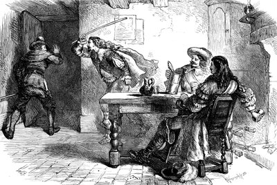 Fracas w Tawernie Okrętowej, XVII w. ok. 1880 r. autorstwa Whymper