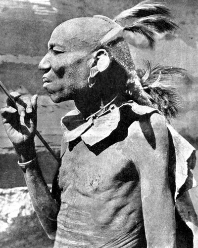 Pochodzący z plemienia Turkana, Kenia, Afryka, 1936. autorstwa Wide World Photos
