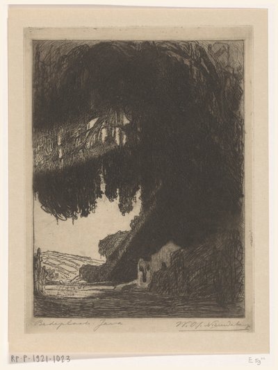 Chińska kaplica w pobliżu Semarang na Jawie Miejsce kultu (tytuł oryginalny) autorstwa Wijnand Otto Jan Nieuwenkamp (signed by artist)