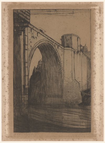 Most Alcantara nad Taag w Toledo Toledo, de oude brug (tytuł oryginalny) autorstwa Wijnand Otto Jan Nieuwenkamp (signed by artist)