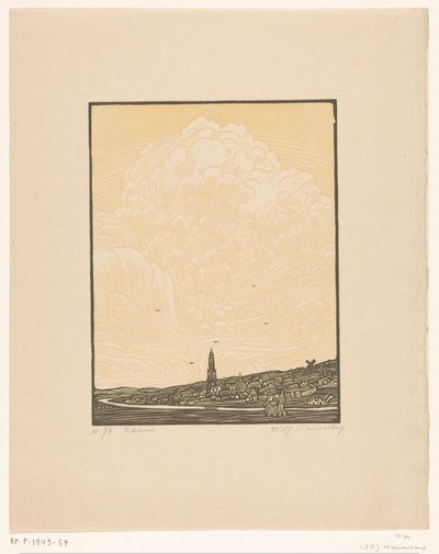 Rhenen (oryginalny tytuł na obiekcie) autorstwa Wijnand Otto Jan Nieuwenkamp (signed by artist)