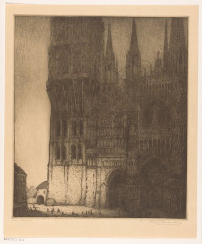 Fasada katedry NMP w Rouen Rouen (tytuł oryginalny) autorstwa Wijnand Otto Jan Nieuwenkamp (signed by artist)