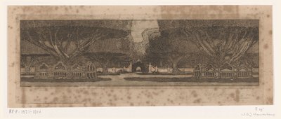 Drzewa ostrzegawcze w ogrodzie pałacu sułtana w Jogyakarta W pałacu sułtana (tytuł oryginalny) autorstwa Wijnand Otto Jan Nieuwenkamp (signed by artist)