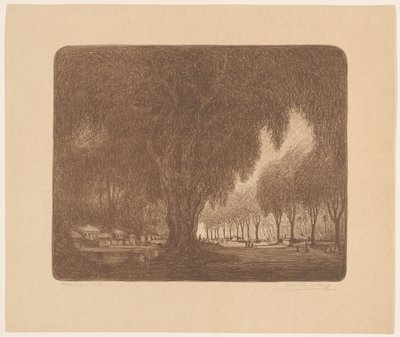 Weltevreden (oryginalny tytuł na obiekcie) autorstwa Wijnand Otto Jan Nieuwenkamp (signed by artist)