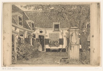 Hofje van Loo w Haarlemie Spokojny dziedziniec (tytuł oryginalny) autorstwa Wijnand Otto Jan Nieuwenkamp