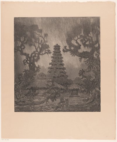 Pagoda w deszczu Świątynia w deszczu (tytuł oryginalny) autorstwa Wijnand Otto Jan Nieuwenkamp