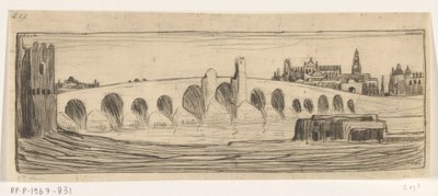 Romein brug nad Gwadalkiwirem w Kordobie Brug te Cordova (tytuł oryginalny) autorstwa Wijnand Otto Jan Nieuwenkamp