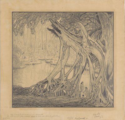 Las tropikalny z plażowiczami autorstwa Wijnand Otto Jan Nieuwenkamp