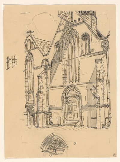 Zachodnia fasada Noorderkerk w Hoorn autorstwa Wijnand Otto Jan Nieuwenkamp