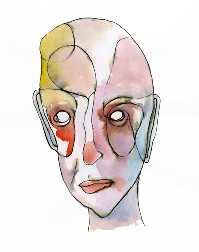 Przemyślany portret abstrakcyjny autorstwa Wildemar Doomgriever