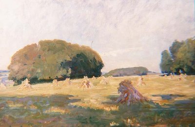 Stogi siana na polu autorstwa Wilfred Gabriel de Glehn