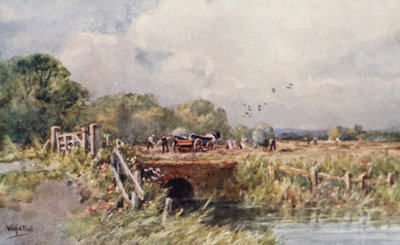 Sianokosy (kolorowa litografia) autorstwa Wilfrid Williams Ball
