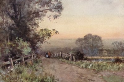 When Evening is Still (kolorowa litografia) autorstwa Wilfrid Williams Ball