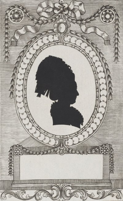 Sylwetka Gräfina Enzenberga, Stiftsfräulein, 1784-1834. autorstwa Wilhelm Ackermann