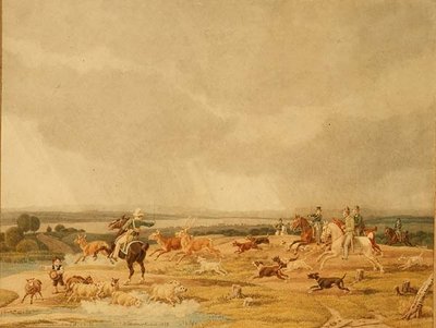 Polowanie na jelenie autorstwa Wilhelm Alexander Kobell