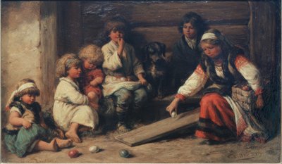 Gra w jajka wielkanocne w Rosji autorstwa Wilhelm Amandus Beer