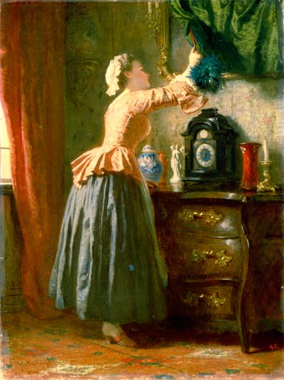 Pokojówka, XIX wiek. autorstwa Wilhelm Amberg
