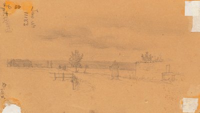 Landschaft mit gehender Figur autorstwa Wilhelm Bendz