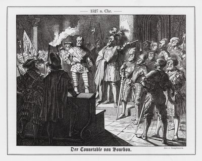 Karol III, książę Burbonów, nakazujący złupienie Rzymu autorstwa Wilhelm Camphausen