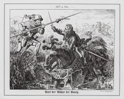 Karol Śmiały w bitwie pod Nancy autorstwa Wilhelm Camphausen