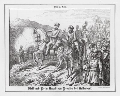 Feldmarszałek Kleist i książę August Pruski pod Nollendorf, bitwa pod Lipskiem autorstwa Wilhelm Camphausen