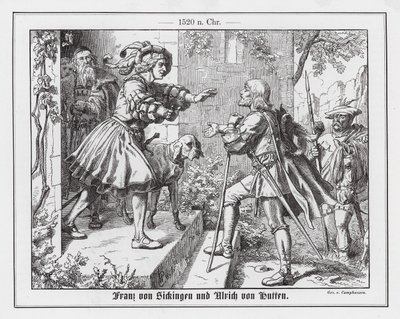 Franz von Sickingen pozdrawia Ulricha von Huttena autorstwa Wilhelm Camphausen