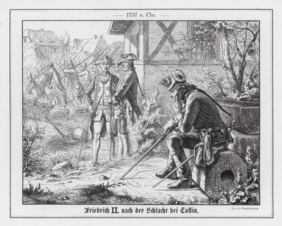 Fryderyk Wielki po bitwie pod Kolinem autorstwa Wilhelm Camphausen