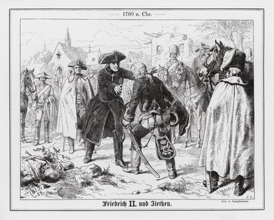 Fryderyk Wielki i generał Zieten po bitwie pod Torgau autorstwa Wilhelm Camphausen