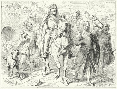 Henryk Lew, książę Saksonii, przed Bardowkiem autorstwa Wilhelm Camphausen