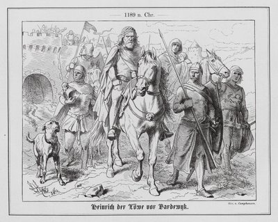 Henryk Lew, książę Saksonii, przed Bardowiekiem autorstwa Wilhelm Camphausen