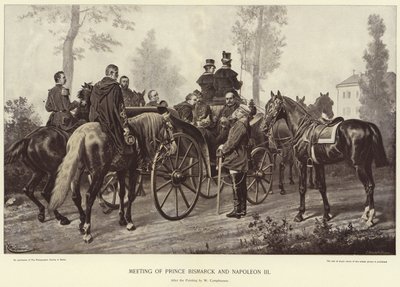 Spotkanie księcia Bismarcka i Napoleona III autorstwa Wilhelm Camphausen