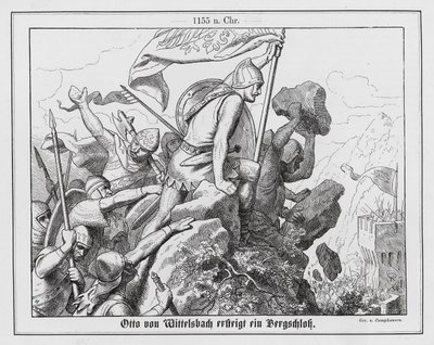 Otton z Wittelsbach oblegający górski zamek, Włochy autorstwa Wilhelm Camphausen