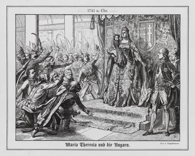 Węgrzy uznający Marię Teresę za swoją królową autorstwa Wilhelm Camphausen